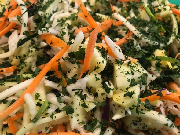 Fresh and Healthy  Summer Squash Salad with Cilantro